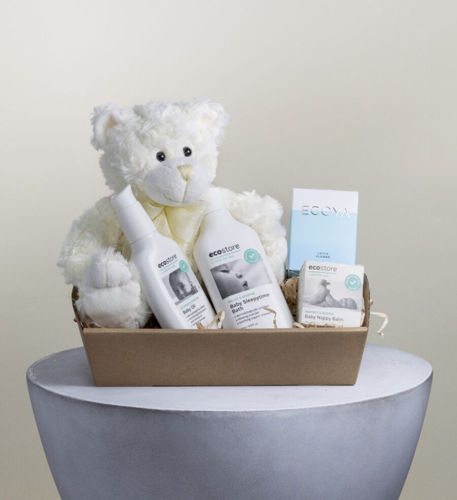 Baby Gift Basket – With Teddy Bear